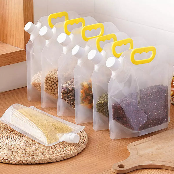 Kit 10 Bolsas de Almacenamiento Dispensador de Alimentos Polihousi