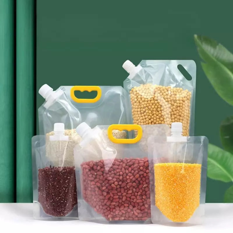 Kit 10 Bolsas de Almacenamiento Dispensador de Alimentos Polihousi