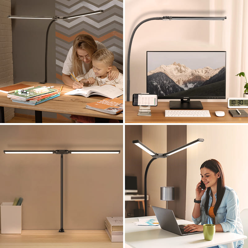 Lámpara de Mesa LED Oficina Flexible Aluminio Polihousi