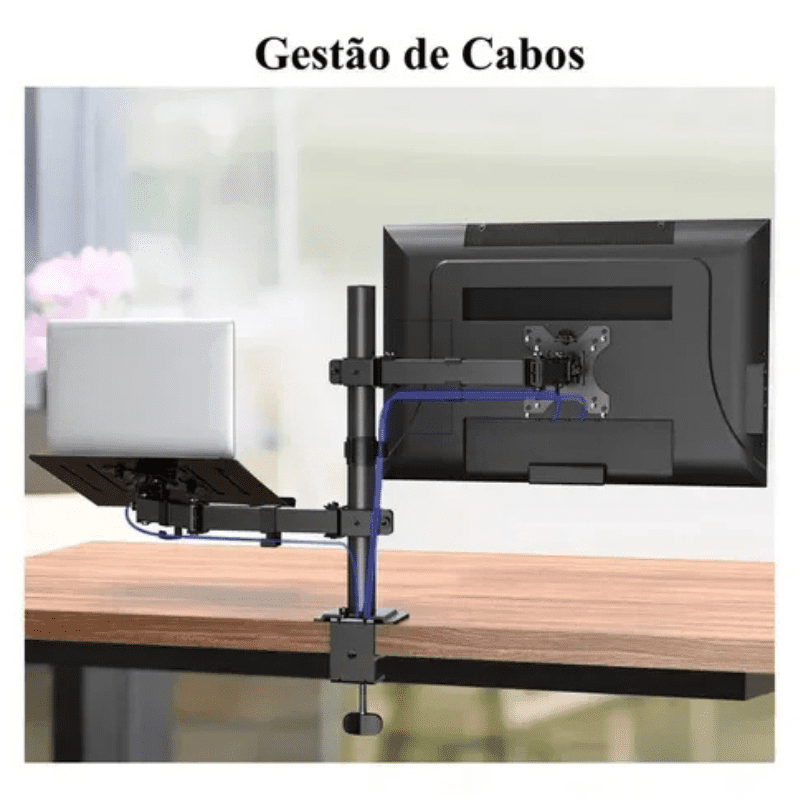 Soporte Monitor y Portátil Articulado para Mesa Polihousi