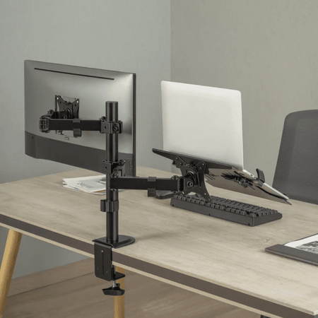 Soporte Monitor y Portátil Articulado para Mesa Polihousi